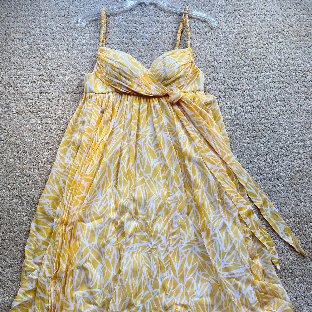 Vintage Marc Bouwer Glamit yellow/white dress
